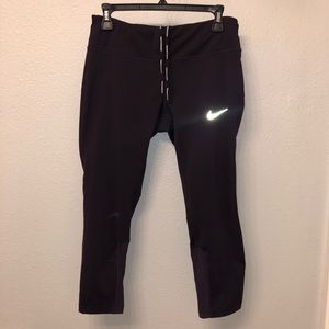 Nike Purple Running Leggings 7/8 length - size M